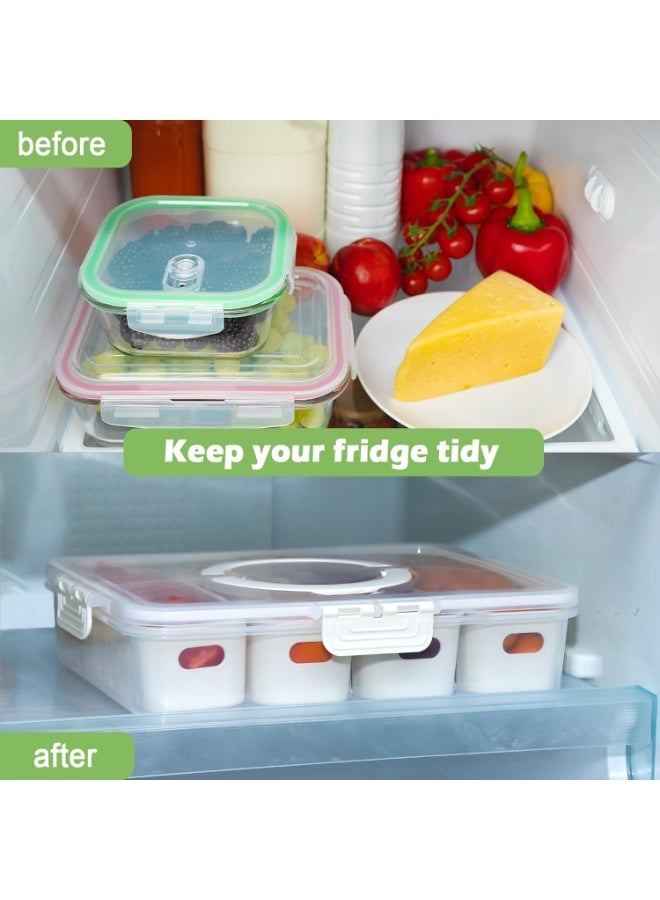 SYOSI Airtight Food Storage Containers, Large Capacity Refrigerator Organizers with Removable Colanders, Drainable Fruit and Vegetable Keepers for Snacks, Salads, Meal Prep, Kitchen Organization - Image 5